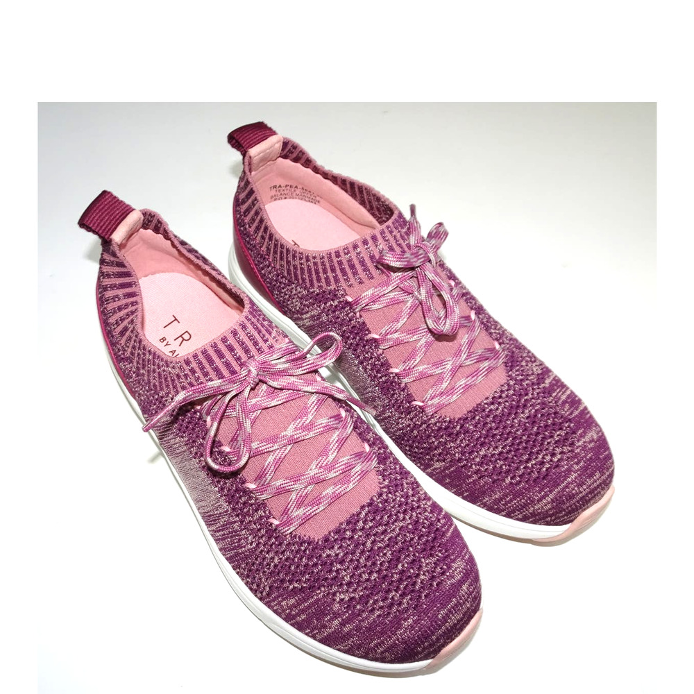 Traq by Alegria Peaq Knit Women's Sneaker Goalz- Plum, Size 5.5 - Picture 2 of 8